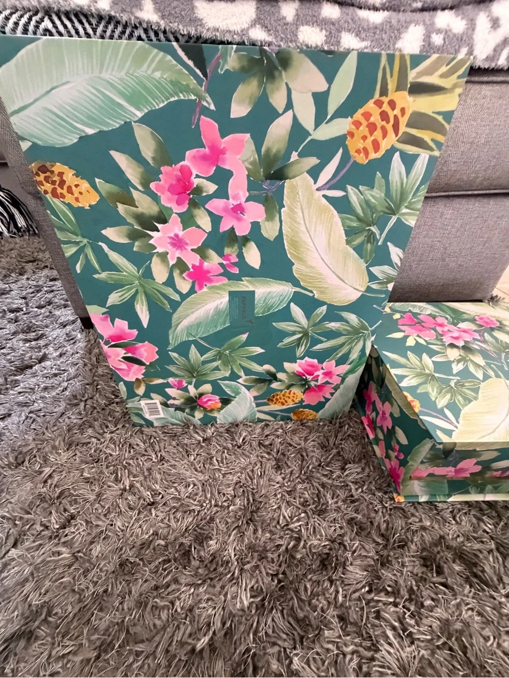 Papyrus Tropical Storage Boxes - Set of 2